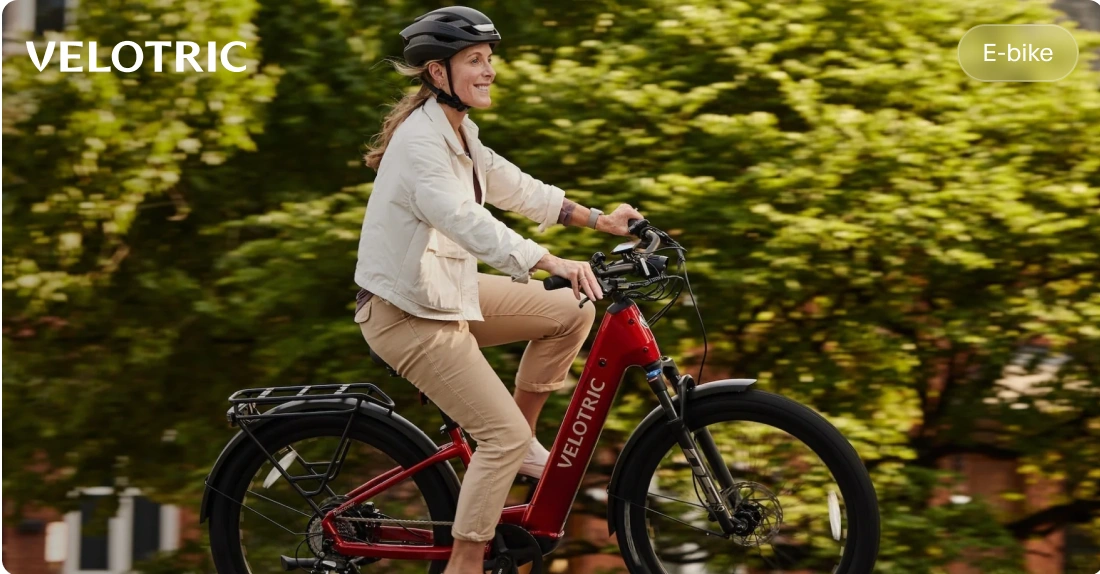 Velotric rider on an electric bicycle
